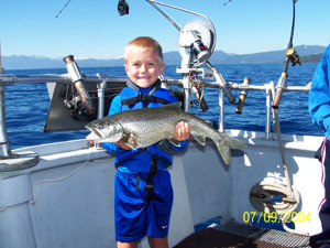 Catching fish on Lake Tahoe
